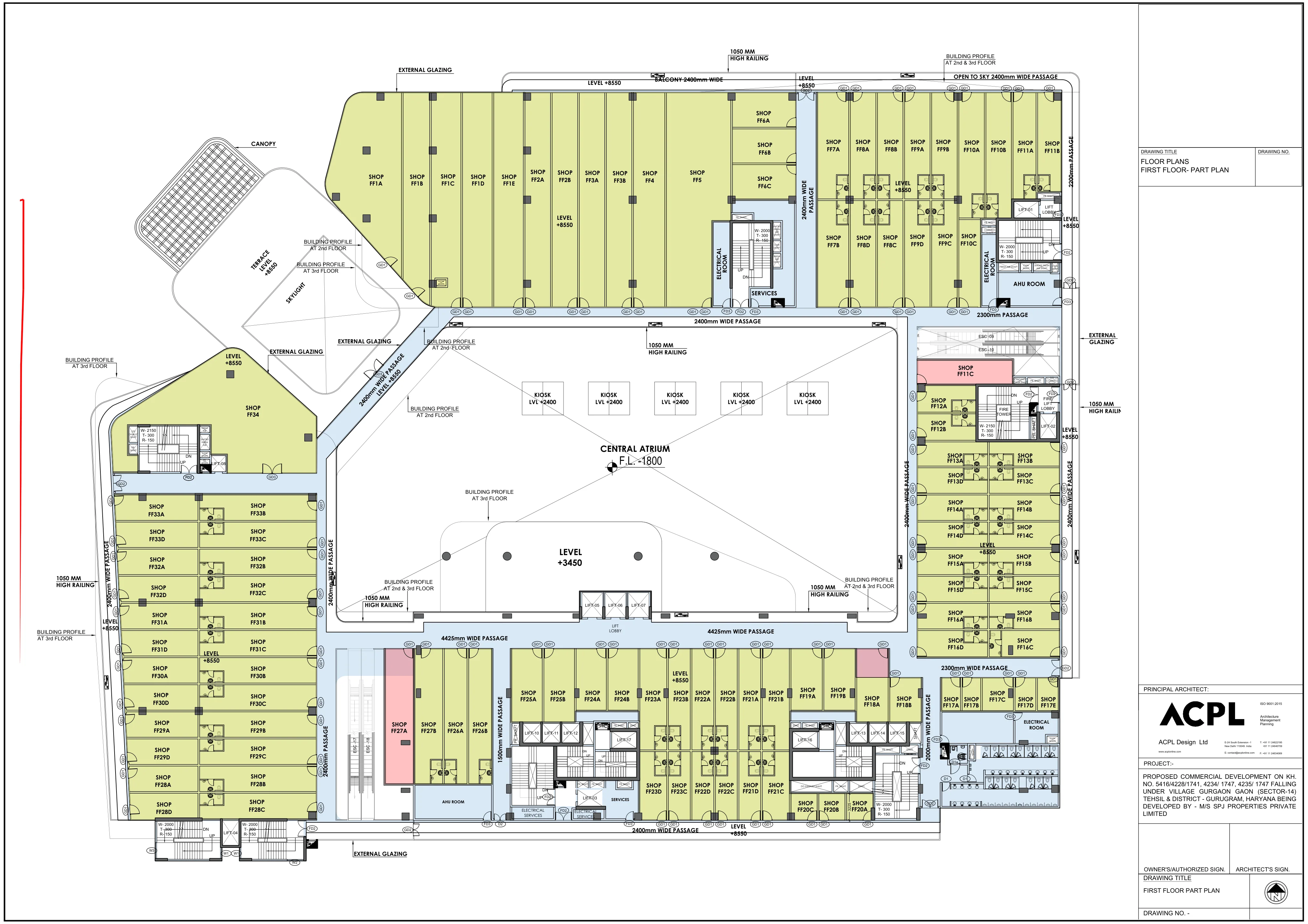 First floor retail architectural floor plan